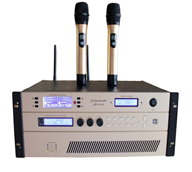 Bộ Ampli 4 kênh liền vang số, micro không dây đồng bộ cho karaoke, âm thanh sân khấu AAV-JDX400 