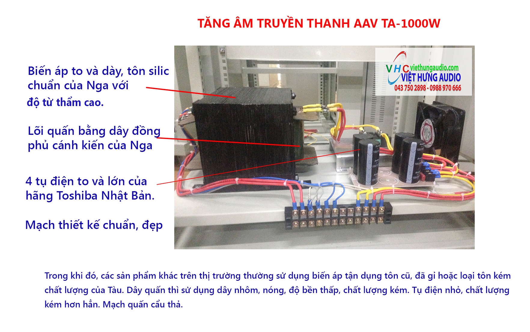 Tăng âm truyền thanh AAV Việt Hưng Audio chất lượng giá rẻ